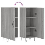 vidaXL Buffet Sonoma gris 34 5x34x90 cm Bois d'ingénierie