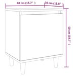 vidaXL Tables de chevet pieds en bois 2 Pièces Chêne marron 40x30x50 cm
