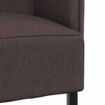 vidaXL Canapé à Haut Dossier 101cm Marron foncé tissu