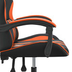 vidaXL Chaise de jeu Noir et orange Similicuir