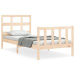 vidaXL Cadre de lit sans matelas bois de pin massif