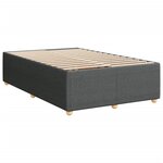 vidaXL Sommier à lattes de lit avec matelas Gris foncé 120x200cm Tissu