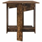 vidaXL Table à dîner 138 x 70 x 73 5 cm Bois d'ingénierie Chêne fumé