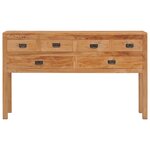 vidaXL Buffet 125x30x75 cm bois de teck massif