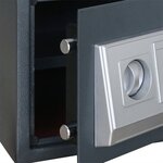 vidaXL Coffre-fort numérique électronique gris foncé 35x25x25 cm en acier