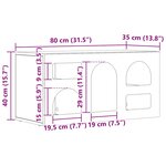 vidaXL Meuble TV Gris béton 80 x 35 x 40 cm Bois d'ingénierie