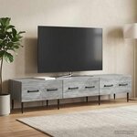 vidaXL Meuble TV Sonoma gris 147 x 34 5 x 30 cm Bois d'ingénierie