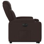 vidaXL Fauteuil inclinable électrique marron foncé tissu