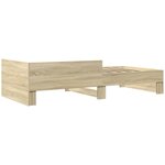 vidaXL Cadre de lit sans matelas chêne sonoma 100x200 cm