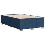 vidaXL Cadre de lit sans matelas bleu 120x190 cm tissu