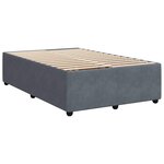 vidaXL Sommier à lattes de lit et matelas gris foncé 120x190cm velours