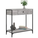 vidaXL Table console sonoma gris 75x34 5x75 cm bois d'ingénierie
