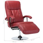 vidaXL Fauteuil de massage Rouge bordeaux Similicuir