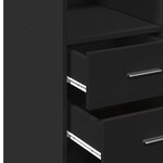 vidaXL Buffet haut noir 70x42 5x185 cm bois d'ingénierie