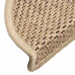 vidaXL Tapis d'escalier autocollants 30 Pièces 56x17x3 cm sable