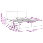 vidaXL Cadre de lit Chêne artisan 180 x 200 cm Pin massif