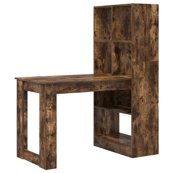 vidaXL Bureau Chêne fumé 122 x 67 x 145 cm Bois d'ingénierie