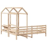 vidaXL Ensemble de lit de jour et de banc avec toit sans matelas