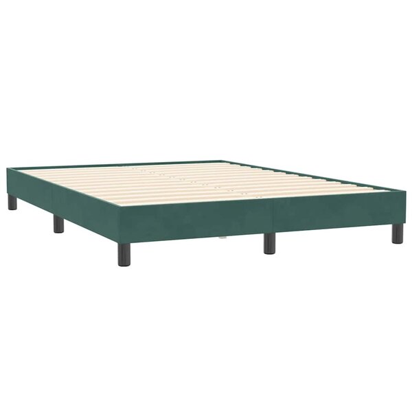 vidaXL Cadre de lit sans matelas vert foncé 160x210 cm velours