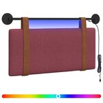 vidaXL Tête de lit suspendue Avec lumière LED Bordeaux PU antique
