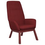vidaXL Chaise de relaxation Rouge bordeaux Tissu