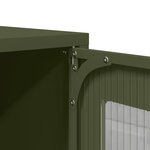 vidaXL Buffet haut vert olive 68x39x107 cm acier