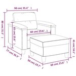 vidaXL Fauteuil avec repose-pied Rouge bordeaux 60 cm Similicuir