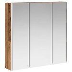 vidaXL Armoire Miroir de Salle de Bain Bois ancien 73.5 x 15.5 x 70 cm