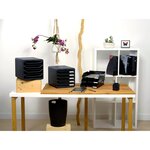Corbeille À Courrier Combo Midi Ecoblack - Noir - X 6 - Exacompta