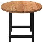 vidaXL Table à manger marron clair bois de chêne massif ovale