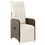 vidaXL Ensemble de bistro de jardin 11 Pièces coussins marron poly rotin