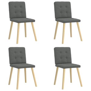 vidaXL Chaises à manger lot de 4 gris foncé tissu