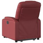 vidaXL Fauteuil inclinable électrique rouge bordeaux similicuir