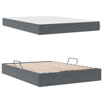 vidaXL Lit avec rangement et matelas Gris foncé 140 x 190 cm Velours