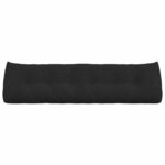vidaXL Coussin de Dos Noir 180 x 24 x 50 cm tissu