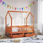 vidaXL Cadre de lit enfant avec tiroirs sans matelas 70x140 cm bois