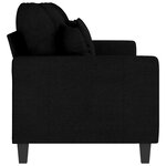 vidaXL Canapé à 3 places Noir 180 cm Tissu