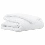 vidaXL Duvet 2-en-1 200 x 155 x 10 cm Hiver Polyester Blanc Respirant