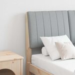 vidaXL Tête de lit capitonnée Gris clair 120 cm Pin massif