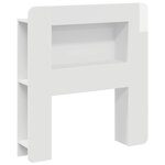 vidaXL Cabinet de Tête de Lit Blanc brillant Bois d’ingénierie