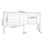 vidaXL Tête de lit Gris 206x4x100 cm Bois de pin massif