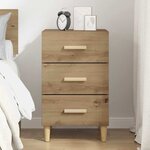 vidaXL Cabinet de chevet avec tiroir chêne artisanal 40 x 40 x 66 cm