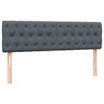 vidaXL Sommier à lattes de lit et matelas gris foncé 160x210cm velours