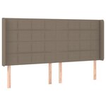 vidaXL Sommier à lattes de lit matelas et LED Taupe 160x200 cm Tissu