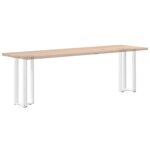 vidaXL Pieds de table console en T  2 pièces  blanc  38 x 25 x (72-73) cm  acier