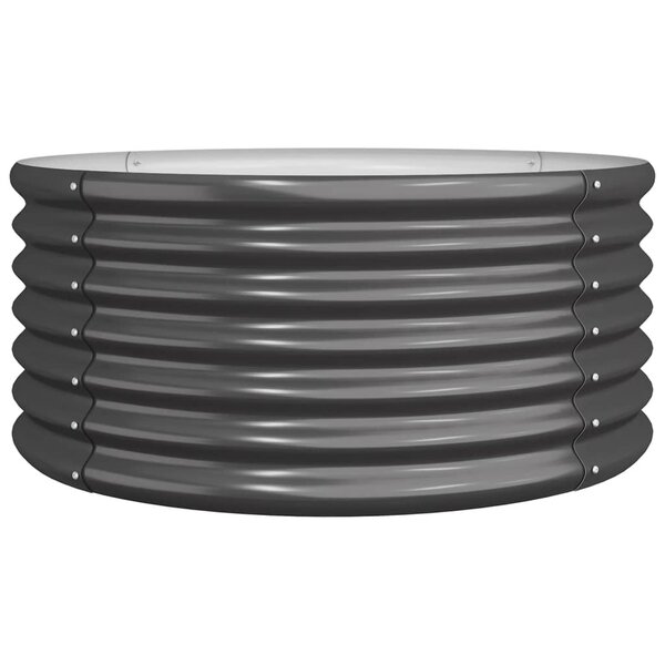 vidaXL Jardinière Acier galvanisé 80x80x36 cm Anthracite