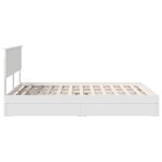 vidaXL Lit de Rangement Blanc 140 x 190 cm Bois d'ingénierie