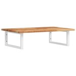 vidaXL Étagère de vasque murale acier et bois massif d'acacia