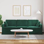 vidaXL Canapé Vert foncé 228 x 78 x 80 cm Velours