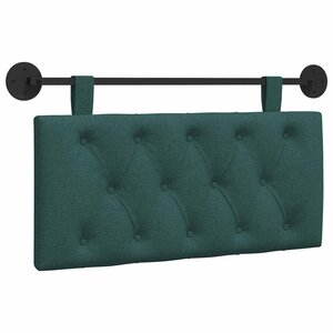 vidaXL Tête de lit suspendue Vert foncé Tissu